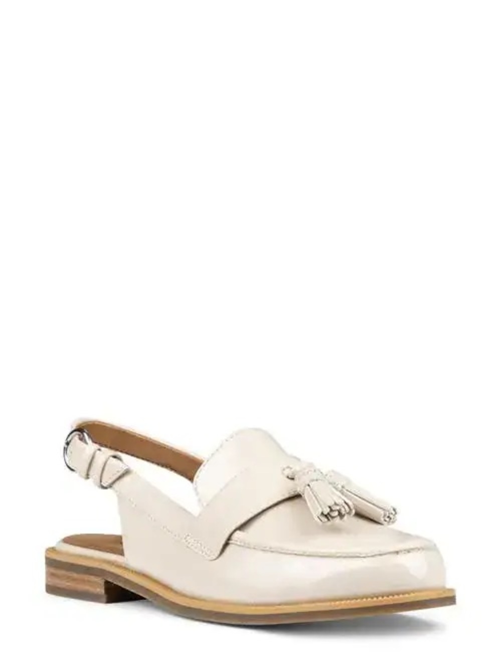 NYDJ Audrina Slingback Loafer Cream Patent Leather‎ Size 9